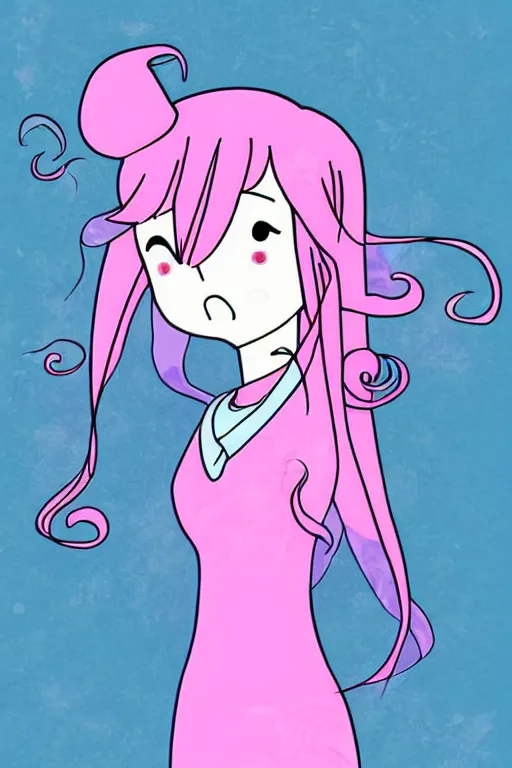 Prompt: princess bubblegum, anime art style