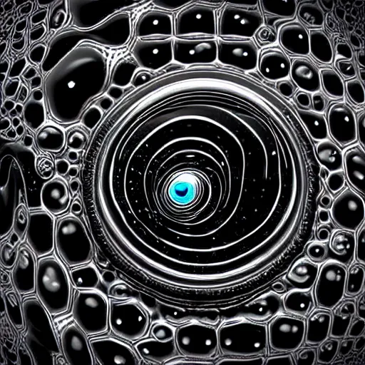 Image similar to Ferrofluid, programmable black goo, organic liquid metal, alien bioweapon