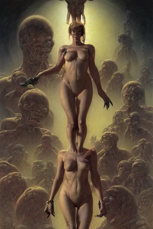 Image similar to total recall in the style of wayne barlowe, gustav moreau, goward, bussiere, roberto ferri, santiago caruso, luis ricardo falero, frazetta