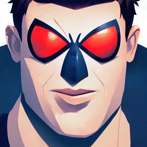 Image similar to face icon stylized minimalist spider - man, loftis, cory behance hd by jesper ejsing, by rhads, makoto shinkai and lois van baarle, ilya kuvshinov, rossdraws global illumination