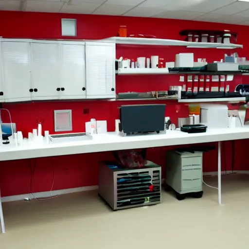 Prompt: cartoonish lab similar to dexter's laboratory