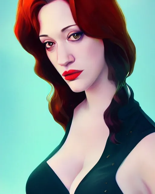 Image similar to kat dennings christina hendricks jennifer tilly, by wlop and ilya kuvshinov and artgerm, gorgeous, stunning, alluring, artstation, deviantart, digital art