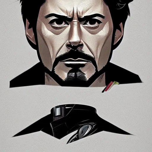 Image similar to concept art of tony stark, vector art, by cristiano siqueira, grzegorz domaradzki, brush hard, highly detailed, artstation, high quality