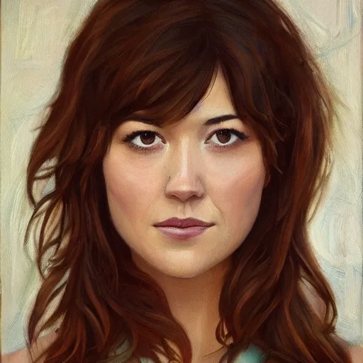 Image similar to Mary Elizabeth Winstead, painted