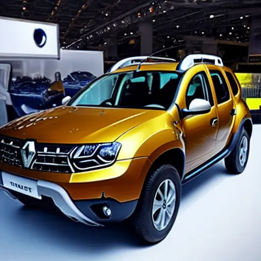 Prompt: Renault duster with tank turret