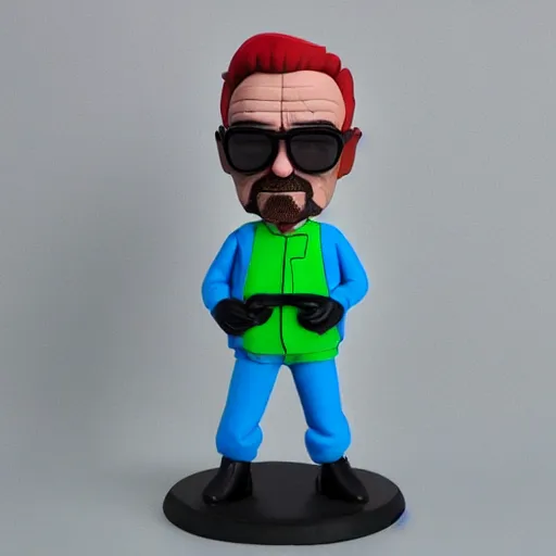 Image similar to albert hofmann cosplay walter white, stop motion vinyl action figure, plastic, toy, butcher billy style