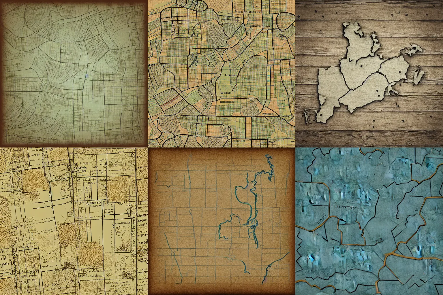 Prompt: paper map texture