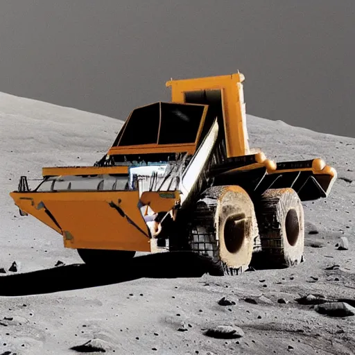 Image similar to a mining dump truck on the moon