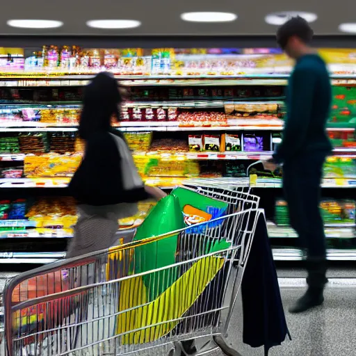 Prompt: a supermarket checkout, soft focus, XF IQ4, 150MP, 50mm, F/1.4, ISO 200, 1/160s, natural light, Adobe Photoshop, Adobe Lightroom, photolab, Affinity Photo, PhotoDirector 365