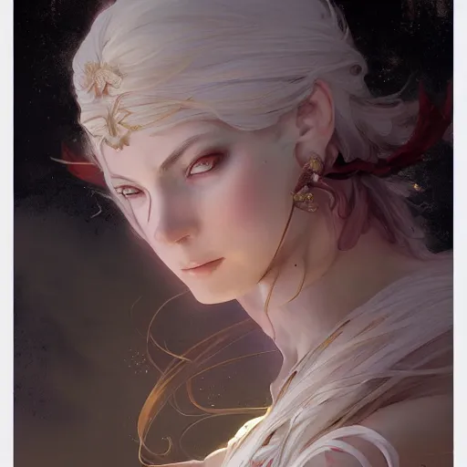 Image similar to two beautiful identical mages, intricate, elegant, highly detailed, digital painting, artstation, concept art, smooth, sharp focus, illustration, art by artgerm and greg rutkowski and alphonse mucha, clean detailed anime style
