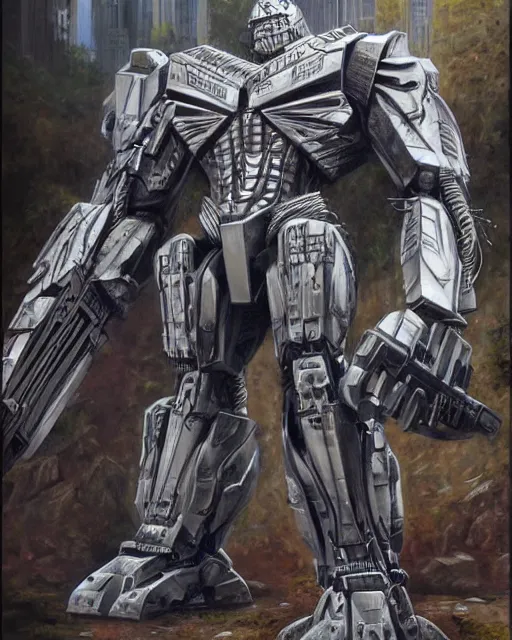 Image similar to megatron by frank franzetta, 4 k, hyper detailed