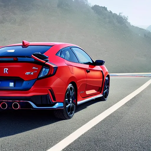 Image similar to 2 0 2 0 civic coupe type r from behind