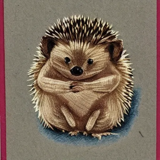 Image similar to hedgehog wearing ukrainian vyshyvanka realistic photo