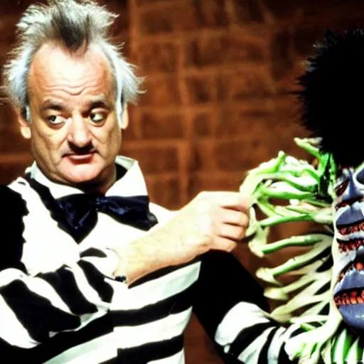 Prompt: bill murray as beetlejuice