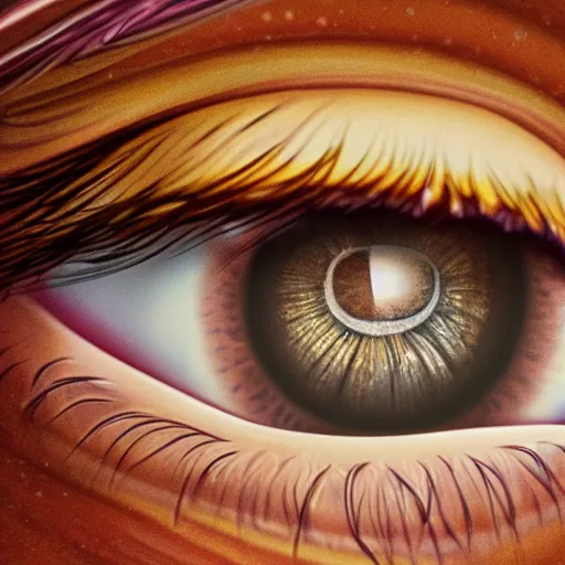 Prompt: highly detailed illustration of eyes, that reflect a galaxy or universe, clean, crisp colours, 4 k, 8 k, hyper realistic,