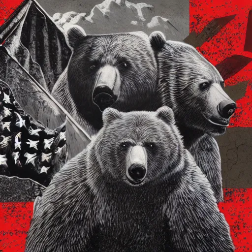 Image similar to war bear album art, cover art, poster