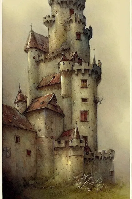 Image similar to (((((1950s castle. muted colors.))))) by Jean-Baptiste Monge !!!!!!!!!!!!!!!!!!!!!!!!!!!