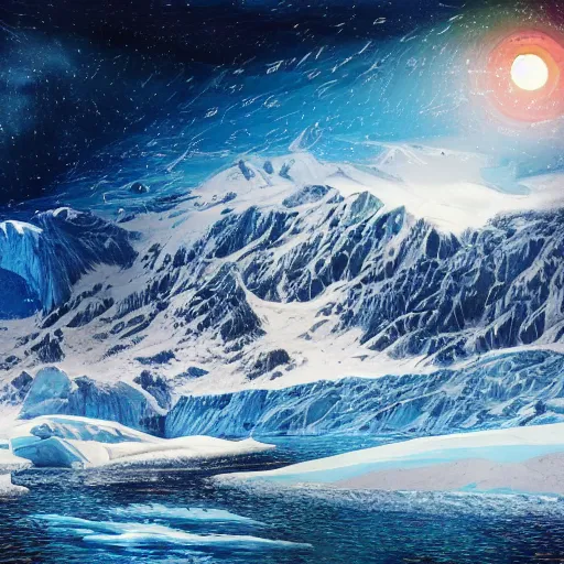 Image similar to epic colourful masterpiece of steal revelations in Antarctica copulation of wise mountains, cinematic, establishing shot, extremely high detail, photorealistic, cinematic lighting, intricate line drawings, 8k resolution