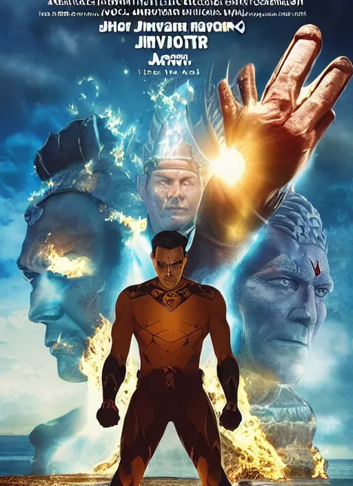 Prompt: a movie poster for a 2020 superhero movie Namor the sub-mariner, about a Mayan Chief, designed by John Alvin