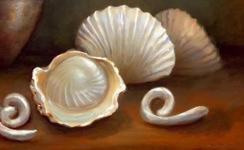 Image similar to Beautiful alchemy seashell. By Konstantin Razumov, highly detailded