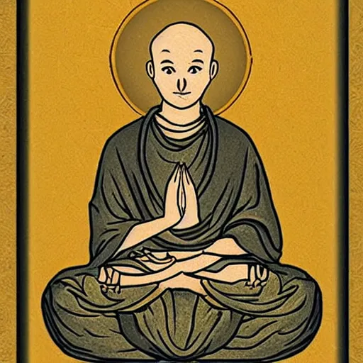 Prompt: enlightened monk