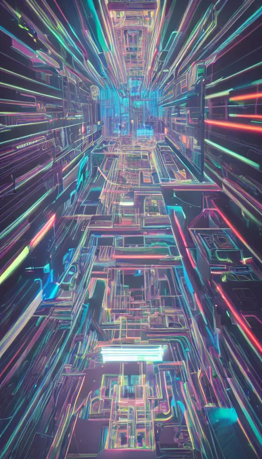 Prompt: techno artwork, by beeple