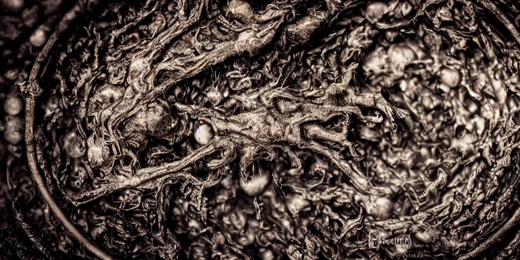 Image similar to A picture of Yggdrasill The World Trea, sweaty wet skin, rebirth symbolism, macro, cinematic atmosphere, elaborate, highly detailed, dramatic lighting