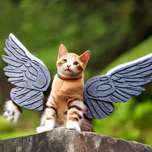 Image similar to a cat with wings