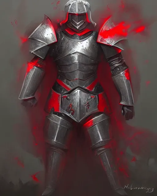 Image similar to knight armored in red, fantasy art, trending on artstation