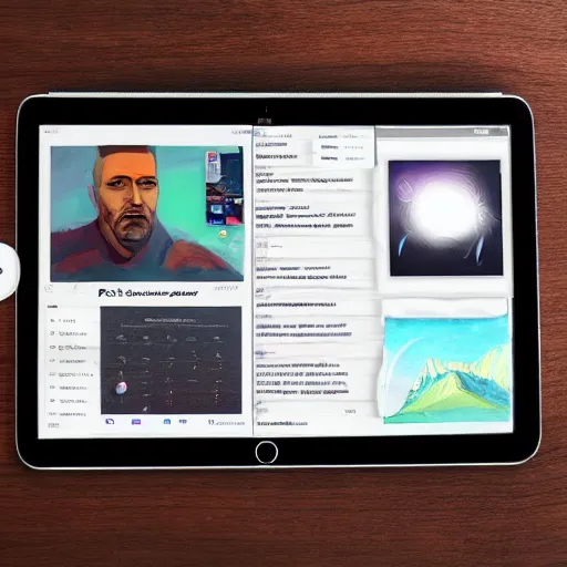 Image similar to ipad in 2 0 3 0, artstation
