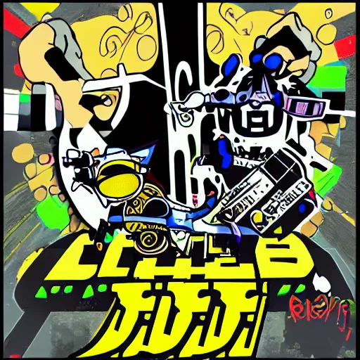 Image similar to jet set radio, noise tanks, digital artwork