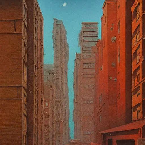 Prompt: urban landscape photo of 'City of Edmonton street' as separating blocks of Swiss cheese, dark fantasy, artstation, painted by Zdzisław Beksiński and Wayne Barlowe