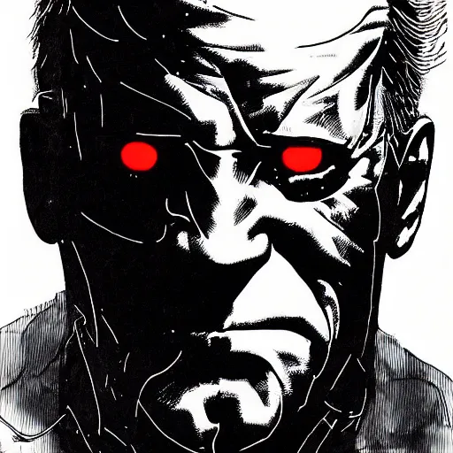 Image similar to Joe Biden looking sinister, by Tsutomu Nihei, highly detailed