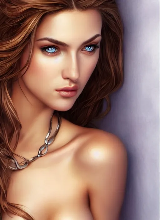 Image similar to a gorgeous greek female photo, professionally retouched, muted colors, soft lighting, realistic, smooth face, full body shot, torso, dress, perfect eyes, sharp focus on eyes, 8 k, high definition, insanely detailed, intricate, elegant, art by j scott campbell and artgerm