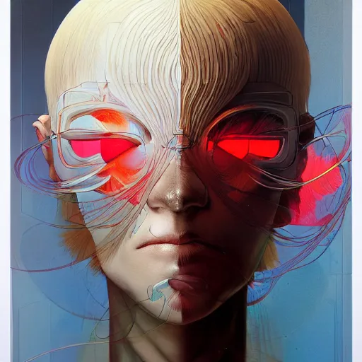 Image similar to prompt : figurative unique portrait soft light painted by james jean and katsuhiro otomo and erik jones, inspired by akira anime, smooth face feature, intricate oil painting, high detail illustration, sharp high detail, manga and anime 1 9 9 9