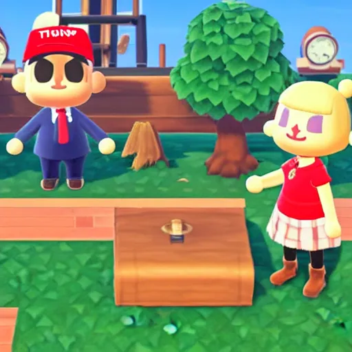 Prompt: Donald Trump in Animal Crossing, 8K
