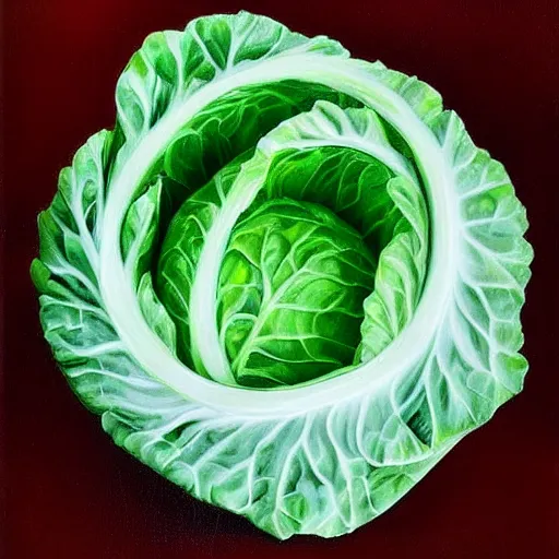 Prompt: cabbage by georgia o'keefe