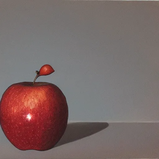 Image similar to An apple burning in space, photorealistic, desolate, terrifying, weird, strange, odd, uncanny, hyper realism, highly detailed, photorealism, smooth gradients, high contrast