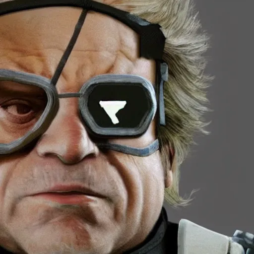 Image similar to danny devito as solid snake in metal gear solid, playstation 1