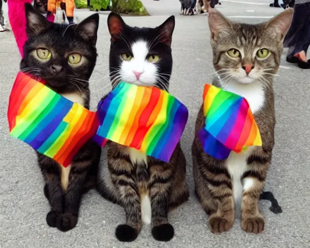 Prompt: gay pride cats
