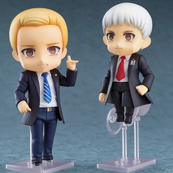 Prompt: an anime nendoroid!! figurine of (Joe Biden), fantasy, figurine , product photo