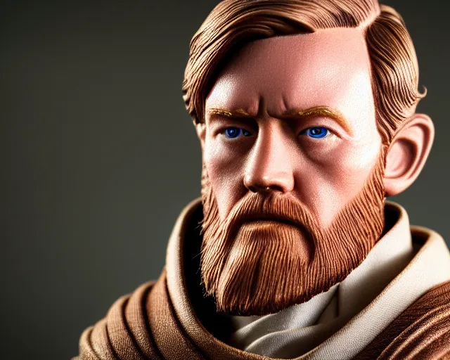 Image similar to 5 5 mm portrait photo of real life obi wan kenobi as a british jerk. highly detailed 8 k. ultra real. soft light. nikon d 8 5 0.