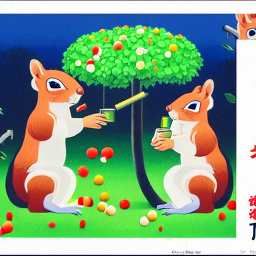 Image similar to squirrels smoking cigars by chiho aoshima