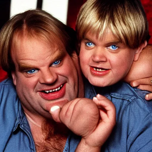 Prompt: chris farley giving you bedroom eyes