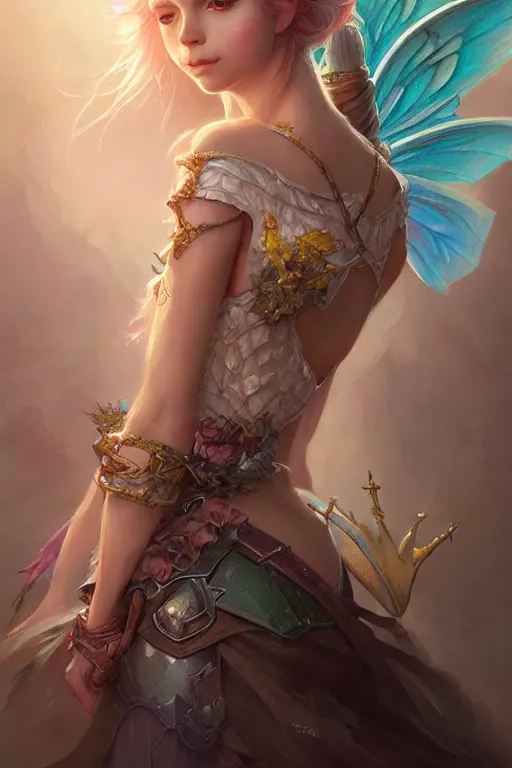 Image similar to fairy princess, highly detailed, d & d, fantasy, highly detailed, digital painting, trending on artstation, concept art, sharp focus, illustration, art by artgerm and greg rutkowski and magali villeneuve