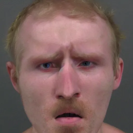 Prompt: mugshot of a person high on bath salts