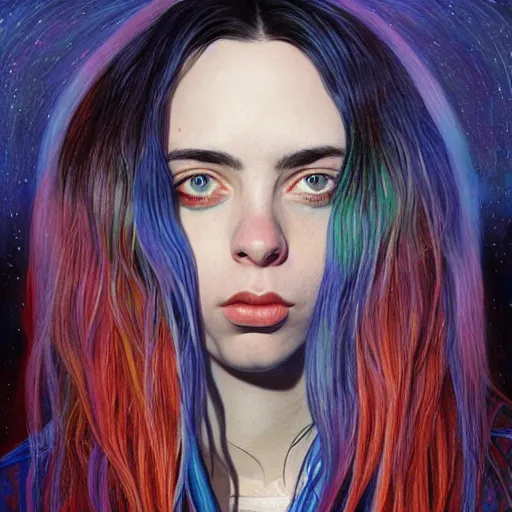 Image similar to Billie Eilish, by Chris Moore, by Mark Brooks, by Donato Giancola, by Victor Nizovtsev, by Gabriel Dawe, by Stanley Lau