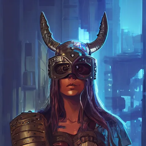 Image similar to cyberpunk viking helmet mask warrior goddess robot ninja fantasy, art gta 5 cover, official fanart behance hd artstation by jesper ejsing, by rhads, makoto shinkai and lois van baarle, ilya kuvshinov, ossdraws