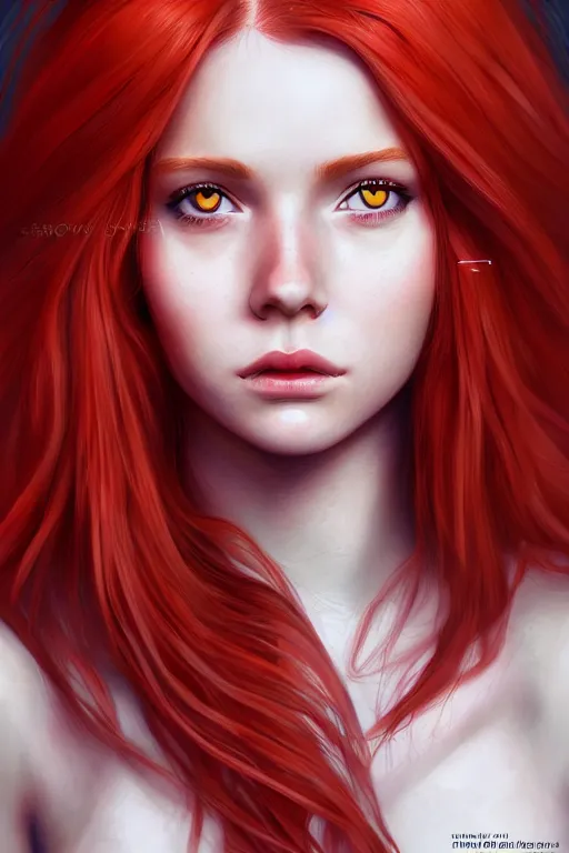 a gorgeous female with long red hair in the style of | Stable Diffusion |  OpenArt