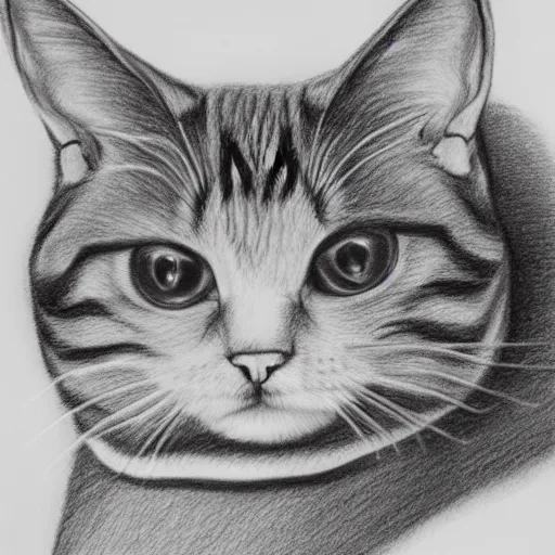 Prompt: detailed drawing of a cat